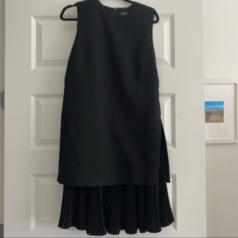 Theory Black Dress - Pleat Detail - Worn Twice